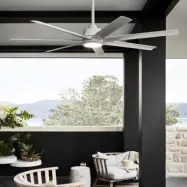 Atlanta takfläkt med belysning, vit, 142 cm, tystgående – Beacon Beacon Lighting - Vardagsrum - Modern - Plast