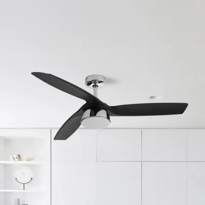 Bronx LED-takfläkt DC, tystgående, 132 cm, CCT – Beacon Beacon Lighting - Vardagsrum - Modern - Plast