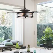 Fanaway Classic takfläkt med belysning, svart, tystgående, Beacon Beacon Lighting - Vardagsrum - Modern - Plast