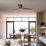 Heywood L LED-takfläkt svart/trä DC tystgående – Faro FARO BARCELONA - Vardagsrum - Modern - Med en ljuskälla
