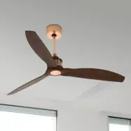 Just Fan takfläkt, Ø 128 cm, koppar/valnöt FARO BARCELONA - Vardagsrum - Modern - Plast