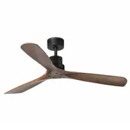 Lantau takfläkt, Ø 132 cm, fjärrkontroll, valnöt/svart FARO BARCELONA - Vardagsrum - Modern - Trä