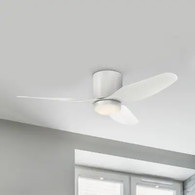 LED-takfläkt Carla, tystgående, 117 cm, vit – Westinghouse - Vardagsrum - Modern - Plast