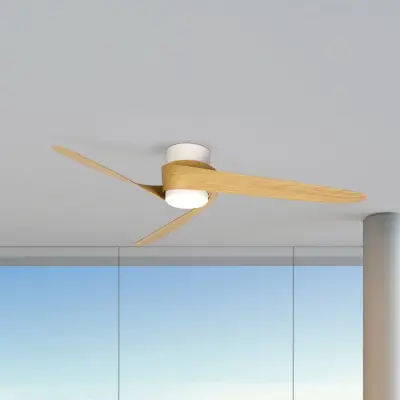 LED-takfläkt Groenland, trä, DC, tystgående, CCT – Mantra Mantra Iluminación - Vardagsrum - Modern - Plast