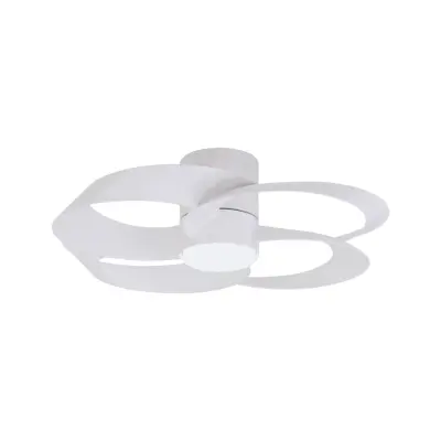 LED-takfläkt Rose vit DC-motor tyst CCT – Mantra Mantra Iluminación - Vardagsrum - Modern - Plast
