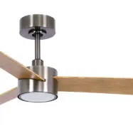 Licht Climate IV takfläkt nickel/teak, tystgående – Beacon Beacon Lighting - Vardagsrum - Modern - Plast