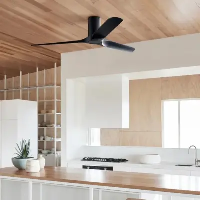 Londo takfläkt, svart, DC-motor, 132 cm, tystgående – Beacon Beacon Lighting - Vardagsrum - Modern - Plast