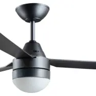 Megara takfläkt med belysning, titan, 122 cm, tystgående – Beacon Beacon Lighting - Vardagsrum - Modern - Plast