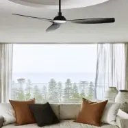 Moto takfläkt, svart, Ø 132 cm, tystgående – Beacon Beacon Lighting - Vardagsrum - Modern - Plast