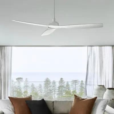 Moto takfläkt, vit, Ø 132 cm, tystgående – Beacon Beacon Lighting - Vardagsrum - Modern - Plast