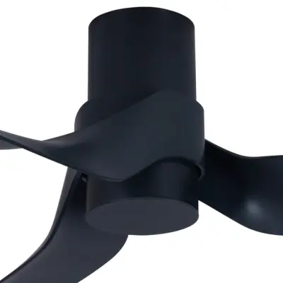 Nautica takfläkt med belysning, svart, tystgående – Beacon Beacon Lighting - Vardagsrum - Modern - Plast