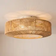 Raveni takfläkt med belysning och hamprep, Ø 50 cm – Lucande - Vardagsrum - Modern - Med flera ljuskällor
