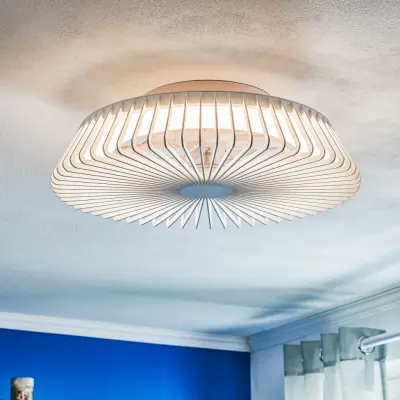 Takfläkt Himalaya LED, app, fjärrkontroll, vit Mantra Iluminación - Vardagsrum - Modern - Metall