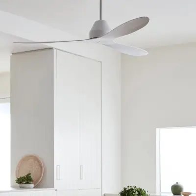 Whitehaven takfläkt, vit, DC, Ø 142 cm – Beacon Beacon Lighting - Vardagsrum - Modern - Plast