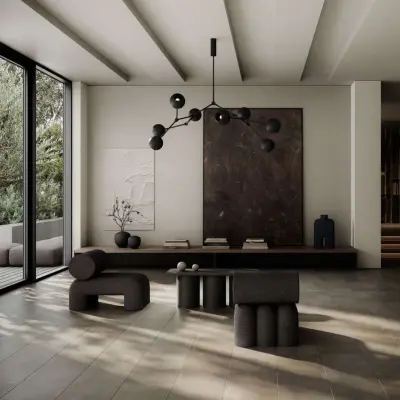 101 COPENHAGEN - Drop Globe ljuskrona Burned Svart