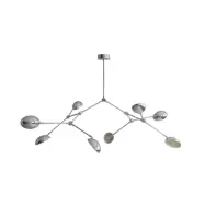 101 COPENHAGEN - Drop ljuskrona, krom, 85 cm, 8 lampor