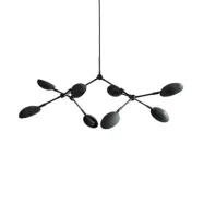 101 COPENHAGEN - Drop ljuskrona, mörkgrå, 85 cm, 8 lampor