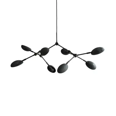 101 COPENHAGEN - Drop ljuskrona, mörkgrå, 85 cm, 8 lampor