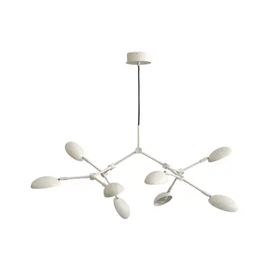 101 COPENHAGEN - Drop ljuskrona, vit, 55 cm, 8 lampor