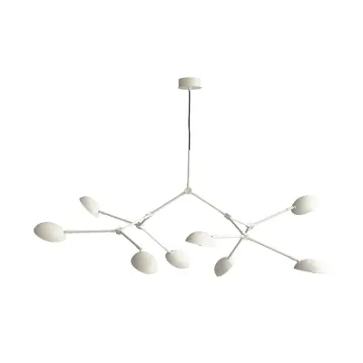 101 COPENHAGEN - Drop ljuskrona, vit, 85 cm, 8 lampor