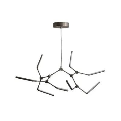 101 COPENHAGEN - Stick LED-hänglampa, brons, 124 cm, 8 lampor