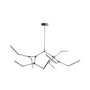 101 COPENHAGEN - Stick LED-hänglampa, brons, 196 cm, 8 lampor