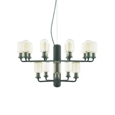 Amp small takkrona, guld/grön