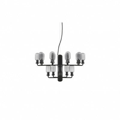 Amp Small takkrona, rökfärgat/mattsvart 32,5cm