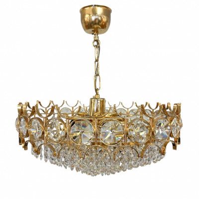 Aurora kristallkrona mässing Ø45