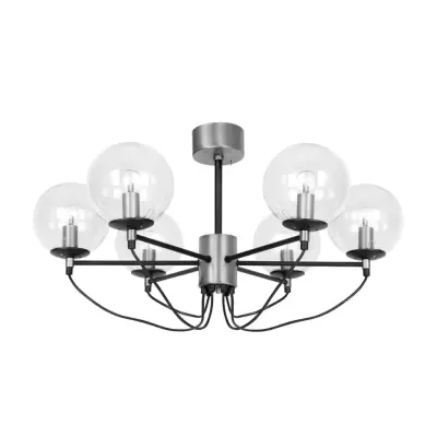 Hallbergs Belysning Perla 6 takkrona silver 78cm