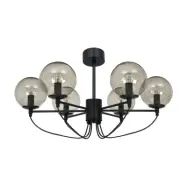 Hallbergs Belysning Perla 6 takkrona svart 78cm