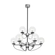 Hallbergs Belysning Perla 9 takkrona silver 78cm