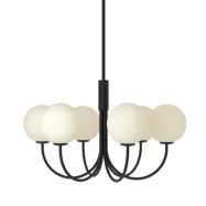 Herstal - BALLON ljuskrona, svart, Ø 60 cm, 6 lampor