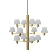 Herstal - Gil ljuskrona, mässingsfärgad, Ø 67 cm, 12 lampor