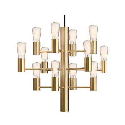 Herstal - Manola Mini 12 Ljuskrona Satin Mässing