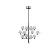 Herstal Takkrona Gil 12 krom/opal glas