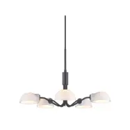 København-ljuskrona, svart/opal, Ø 50 cm – Halo Design Kjøbenhavn - Vardagsrum - Metall - Med flera ljuskällor