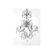 Kristallkrona Charlotte 6-Arm Medium Krom 47cm