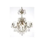 Kristallkrona Charlotte 8-Arm Stor Antikmässing 60cm