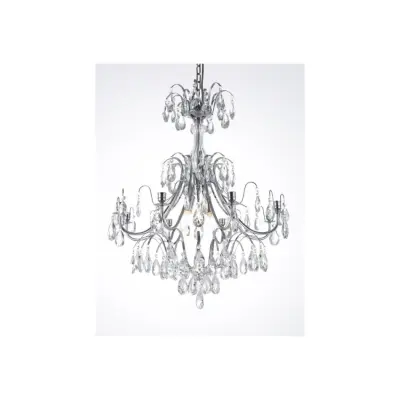 Kristallkrona Charlotte 8-Arm Stor Krom 60cm