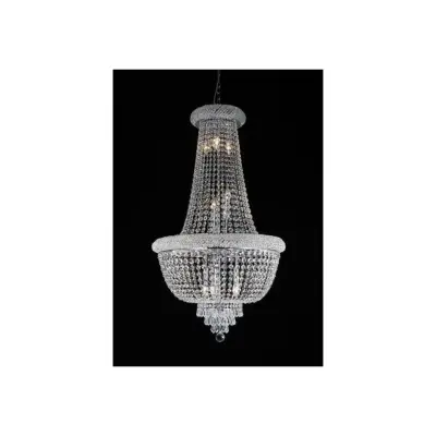 Kristallkrona Elisabeth Stor Krom 60cm