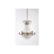 Kristallkrona Empire Classic 5-Arm Liten Antikmässing 49cm