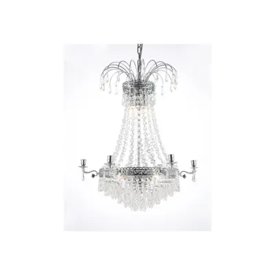 Kristallkrona Empire Classic 6-Arm Medium Krom 55cm