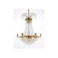 Kristallkrona Empire Classic 6-Armr Medium Borstad Mässing 55cm