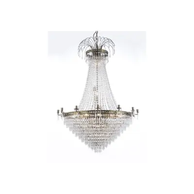 Kristallkrona Empire Classic Ny 10-Arm Xl Antikmässing 95cm