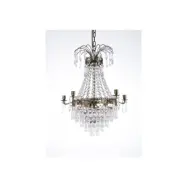 Kristallkrona Empire Classic Ny 5-Arm Liten Antikmässing 49cm