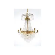 Kristallkrona Empire Classic Ny 5-Arm Liten Borstad Mässing 49cm