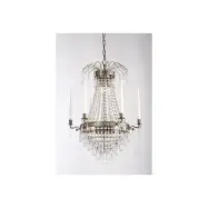 Kristallkrona Empire Classic Ny 6-Arm Medium Antikmässing 55cm