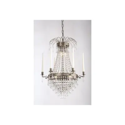 Kristallkrona Empire Classic Ny 6-Arm Medium Antikmässing 55cm