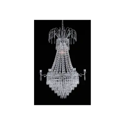 Kristallkrona Empire Classic Ny 6-Arm Medium Krom 55cm